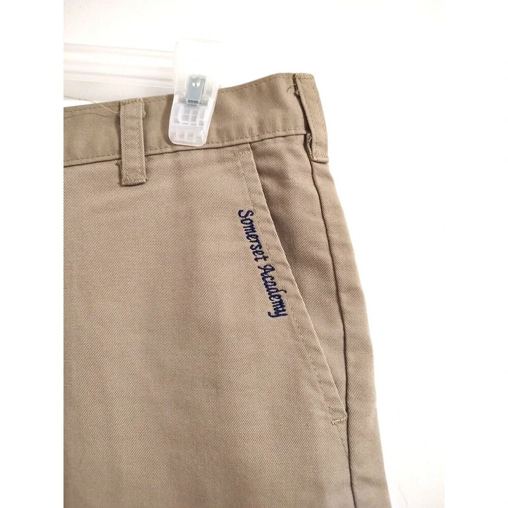 Dickies Boy Size 20H/31W Polyester Cotton Brown Tan Beige Khaki Summer Shorts